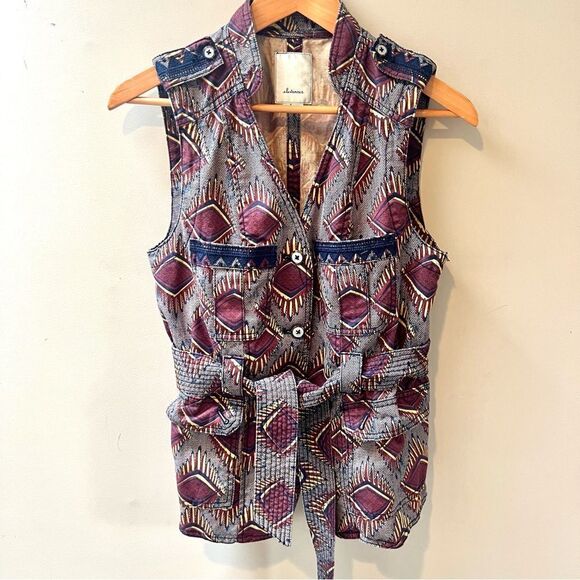 Elevenses tie front vest.   Size Sm - Picture 1 of 7